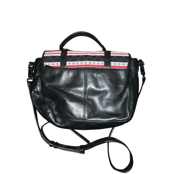 ✨VIA SPIGA "SASHA" BLACK AZTEC LEATHER BAG Messanger✨ - Picture 4 of 7